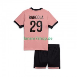 Paris Saint-Germain fußball trikot Bradley Barcola 29 Kinder Ausweich 2024-2025 Kurzarm