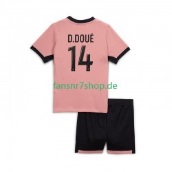 Paris Saint-Germain fußball trikot Desire Doue 14 Kinder Ausweich 2024-2025 Kurzarm