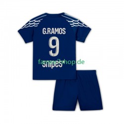 Paris Saint-Germain fußball trikot Goncalo Ramos 9 Kinder Viertes 2024-2025 Kurzarm