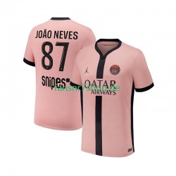 Paris Saint-Germain fußball trikot Joao Neves 87 Herren Ausweich 2024-2025 Kurzarm