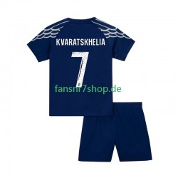 Paris Saint-Germain fußball trikot Khvicha Kvaratskhelia 7 Kinder Viertes 2024-2025 Kurzarm