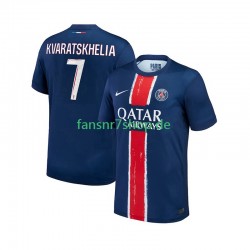 Paris Saint-Germain fußball trikot Khvicha Kvaratskhelia 7 Herren Heim 2024-2025 Kurzarm