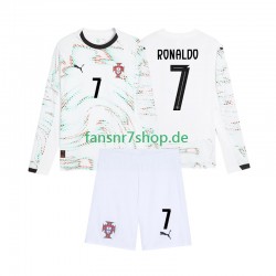 Portugal fußball trikot Cristiano Ronaldo 7 Kinder Auswärts 2025 Langarm