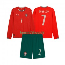Portugal fußball trikot Crstiano Roanldo 7 Kinder Heim 2025 Langarm