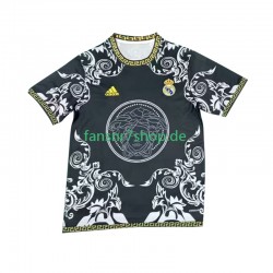 Real Madrid fußball trikot Versace Edition Herren Heim Schwarz 2024-2025 Kurzarm