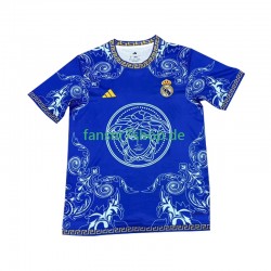 Real Madrid fußball trikot Versace Edition Herren Heim Blau 2024-2025 Kurzarm