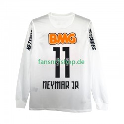 Santos Retro fußball trikot Neymar JR 11 Herren Heim 2011 2012 Langarm