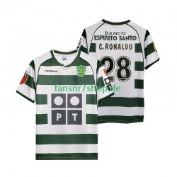 Sporting CP Retro fußball trikot Cristiano Ronaldo 28 2001 2003 Herren Heim Kurzarm