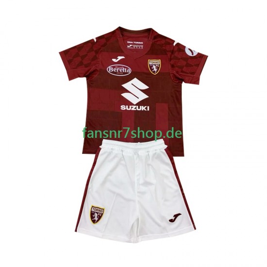 fußball trikot Torino Kinder Heim 2024-2025 Kurzarm