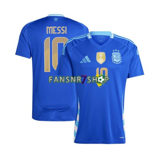 Argentinien fußball trikot Lionel Messi 10 Herren Auswärts Copa America 2024 Kurzarm