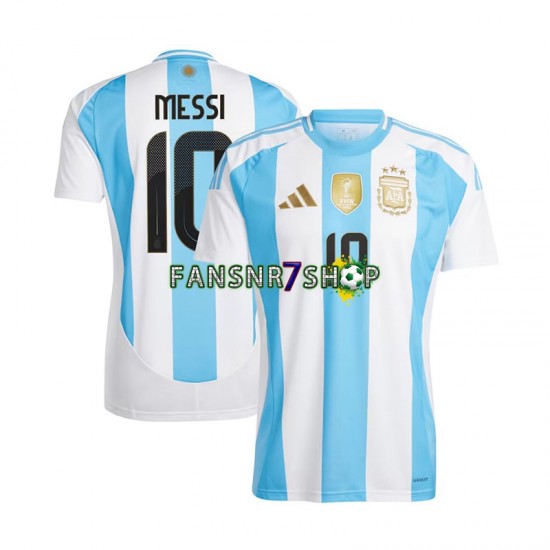 Argentinien fußball trikot Lionel Messi 10 Herren Heim Copa America 2024 Kurzarm