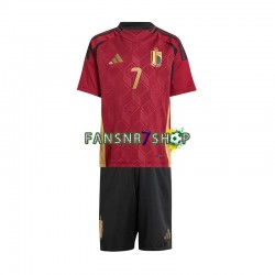 Belgien fußball trikot De Bruyne 7 Kinder Heim Euro 2024 Kurzarm