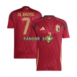 Belgien fußball trikot De Bruyne 7 Herren Heim Euro 2024 Kurzarm