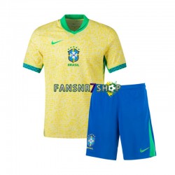 Brasilien fußball trikot Kinder Heim Copa America 2024 Kurzarm