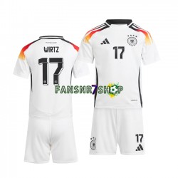 Deutschland fußball trikot Florian Wirtz 17 Kinder Heim Euro 2024 Kurzarm
