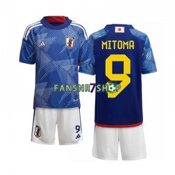 Japan fußball trikot WM 2022 Mitoma 9 Kinder Heim Kurzarm Japan fußball trikot WM 2022 Mitoma 9 Kinder Heim Kurzarm