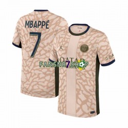 Paris Saint-Germain fußball trikot Mbappé 7 Herren Viertes 2023-2024 Kurzarm
