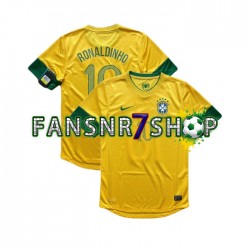 Brasilien fußball trikot RONALDINHO 10 2012 Herren Heim Retro Kurzarm