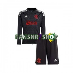 CR Flamengo fußball trikot Torhüter Kinder Auswärts 2023-2024 Langarm
