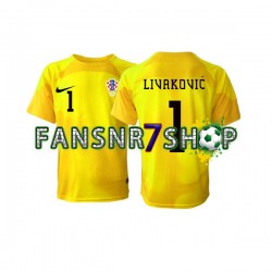Kroatien fußball trikot WM 2022 Dominik Livakovic 1 Torhüter Herren Heim Kurzarm