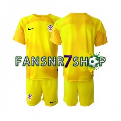 Kroatien fußball trikot WM 2022 Torhüter Kinder Heim Kurzarm
