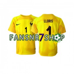 Frankreich fußball trikot WM 2022 Hugo Lloris 1 Torhüter Herren Ausweich Kurzarm Frankreich fußball trikot WM 2022 Hugo Lloris 1 Torhüter Herren Ausweich Kurzarm