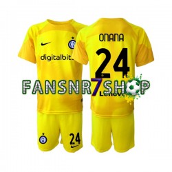 Inter Mailand fußball trikot Andre Onana 24 Torhüter Kinder Auswärts 2022-2023 Kurzarm Inter Mailand fußball trikot Andre Onana 24 Torhüter Kinder Auswärts 2022-2023 Kurzarm