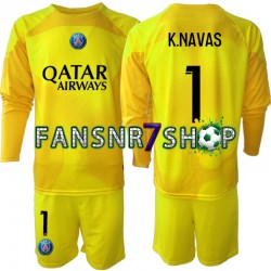 Paris Saint-Germain fußball trikot K.NAVAS 1 Torhüter Kinder Ausweich 2022-2023 Langarm
