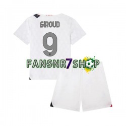 AC Mailand fußball trikot Olivier Giroud 9 Kinder Auswärts 2023-2024 Kurzarm