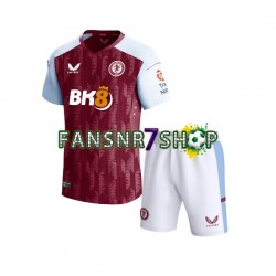 Aston Villa fußball trikot Kinder Heim 2023-2024 Kurzarm