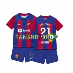 FC Barcelona fußball trikot Frenkie de Jong 21 Kinder Heim 2023-2024 Kurzarm