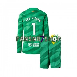 FC Barcelona fußball trikot Ter Stegen 1 Torhüter Kinder Heim 2023-2024 Langarm