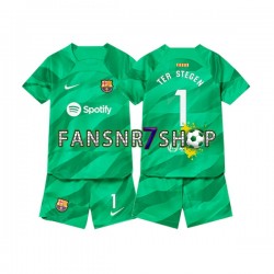 FC Barcelona fußball trikot Ter Stegen 1 Torhüter Kinder Heim 2023-2024 Kurzarm