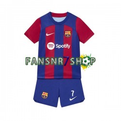 FC Barcelona fußball trikot Ousmane Dembele 7 Kinder Heim 2023-2024 Kurzarm