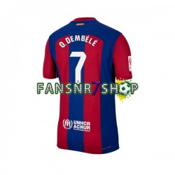 FC Barcelona fußball trikot Ousmane Dembele 7 Herren Heim 2023-2024 Kurzarm