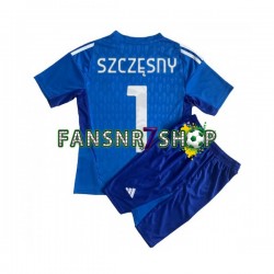 Juventus Turin fußball trikot Wojciech Szczesny 1 Torhüter Kinder Heim 2023-2024 Kurzarm