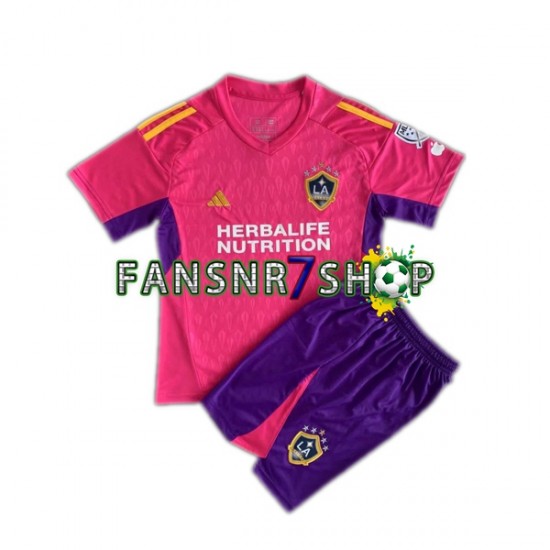 LA Galaxy fußball trikot Torhüter Kinder Pink 2023-2024 Kurzarm