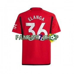 Manchester United fußball trikot Anthony Elanga 36 Herren Heim 2023-2024 Kurzarm