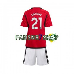 Manchester United fußball trikot Antony Matheus 21 Kinder Heim 2023-2024 Kurzarm