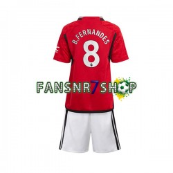 Manchester United fußball trikot B Fernandes 8 Kinder Heim 2023-2024 Kurzarm