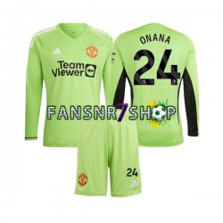 Manchester United fußball trikot Andre Onana 24 Torhüter Kinder Heim 2023-2024 Langarm