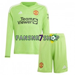 Manchester United fußball trikot Torhüter Kinder Heim 2023-2024 Langarm
