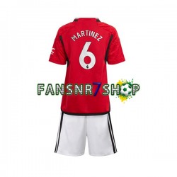 Manchester United fußball trikot Lisandro Martinez 6 Kinder Heim 2023-2024 Kurzarm