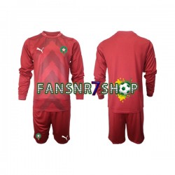 Marokko fußball trikot Torhüter Kinder Heim 2022 Langarm