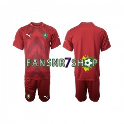 Marokko fußball trikot Torhüter Kinder Heim 2022 Kurzarm