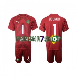 Marokko fußball trikot Yassine Bounou 1 Torhüter Kinder Heim 2022 Kurzarm
