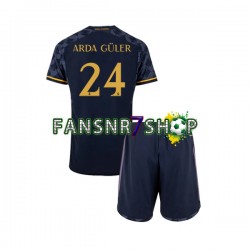 Real Madrid fußball trikot Arda Guler 24 Kinder Auswärts 2023-2024 Kurzarm