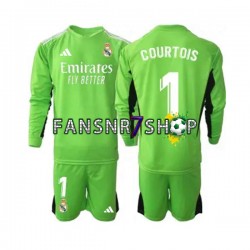 Real Madrid fußball trikot Thibaut Courtois 1 Torhüter Kinder Heim 2023-2024 Langarm