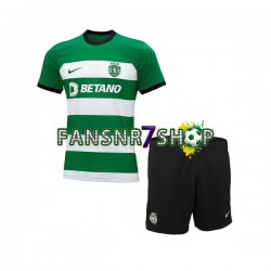 Sporting CP fußball trikot Kinder Heim 2023-2024 Kurzarm
