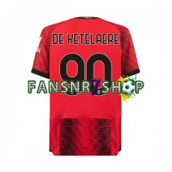 AC Mailand fußball trikot Charles De Ketelaere 90 Herren Heim 2023-2024 Kurzarm